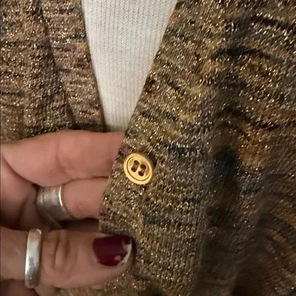 BCBGMaxAzria Shimmering Gold Knit dress - Picture 6 of 12